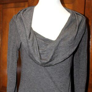 Cowl neck grey  long sleeve top